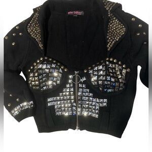 Vintage Betsey Johnson Black Sweater with Studs